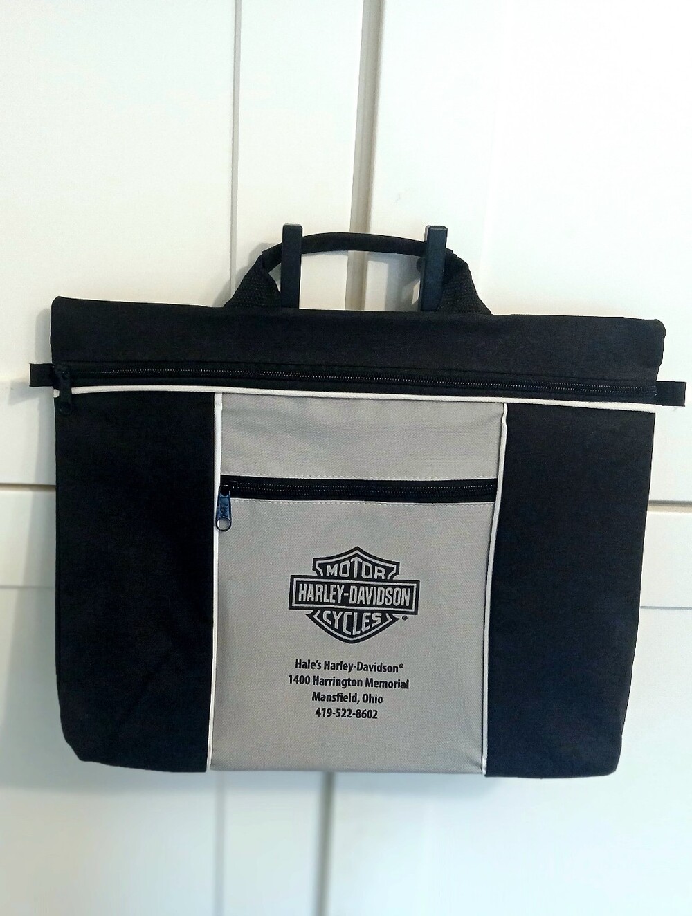 Harley Davidson 15" Travel / Document Bag Full Zipper Closure + Front Pocket